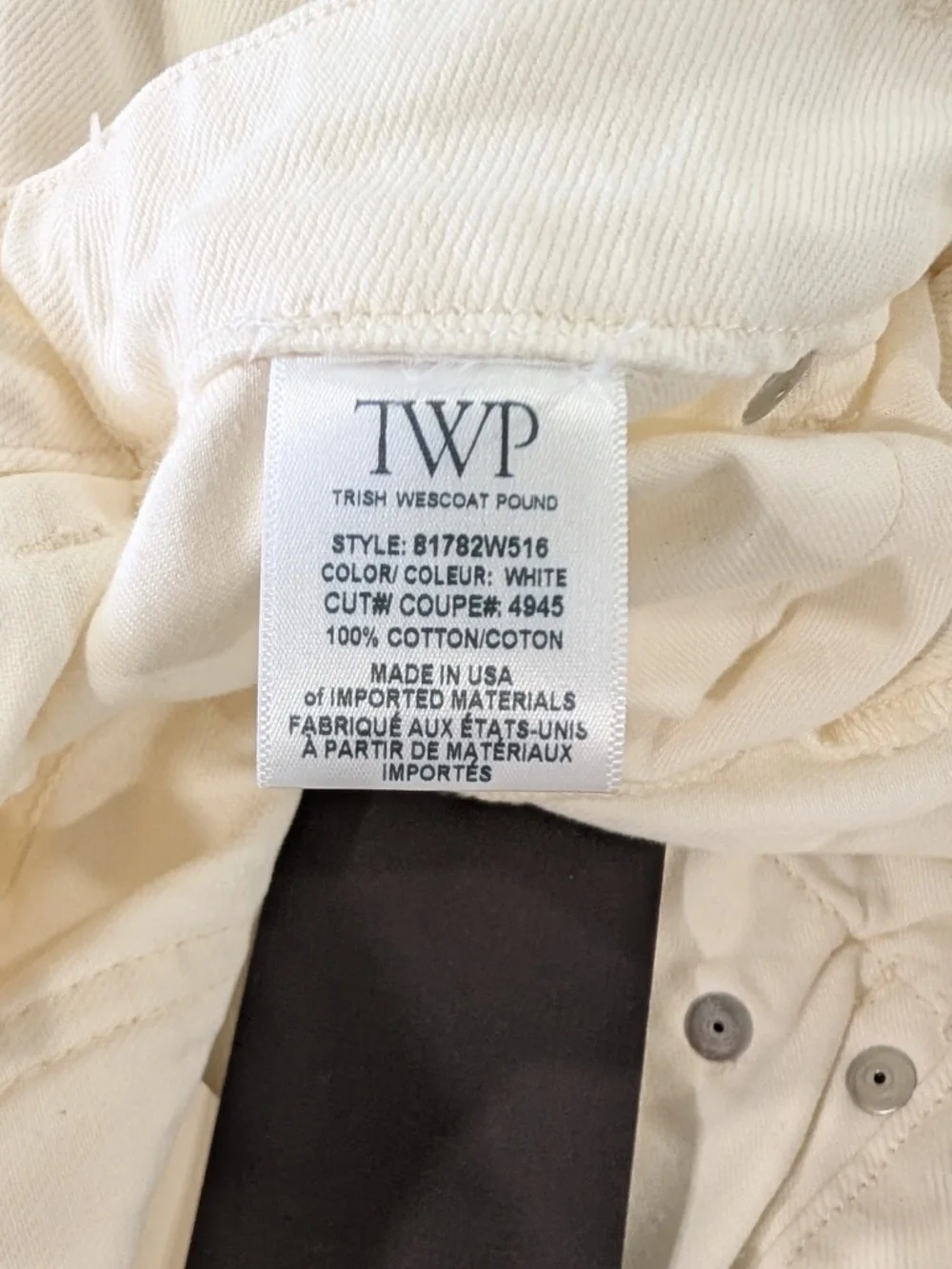 TWP Boxy Relaxed Denim Shorts White Size 24 Bermuda Straight Leg NWT $395 - Picture 6 of 14